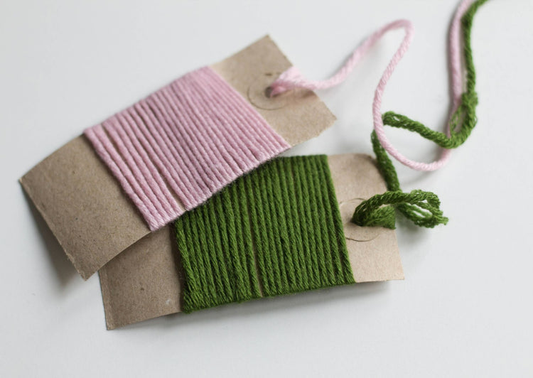Colourblock Cushion Hand Knit in Emerald & Blush Pink