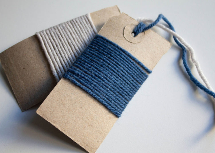 Colourblock Cushion Hand Knit in Grey and Navy