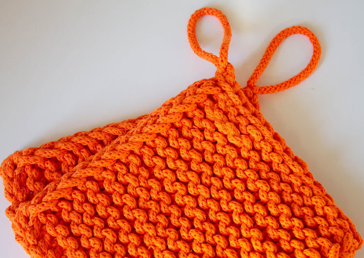 Hand Knit Trivets - pick your colour
